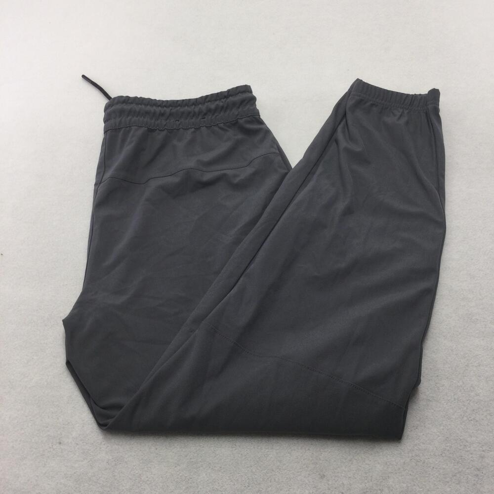 Quiksilver Pants Mens Medium Gray Joggers Elastic Waist Logo Lightweight Pockets
